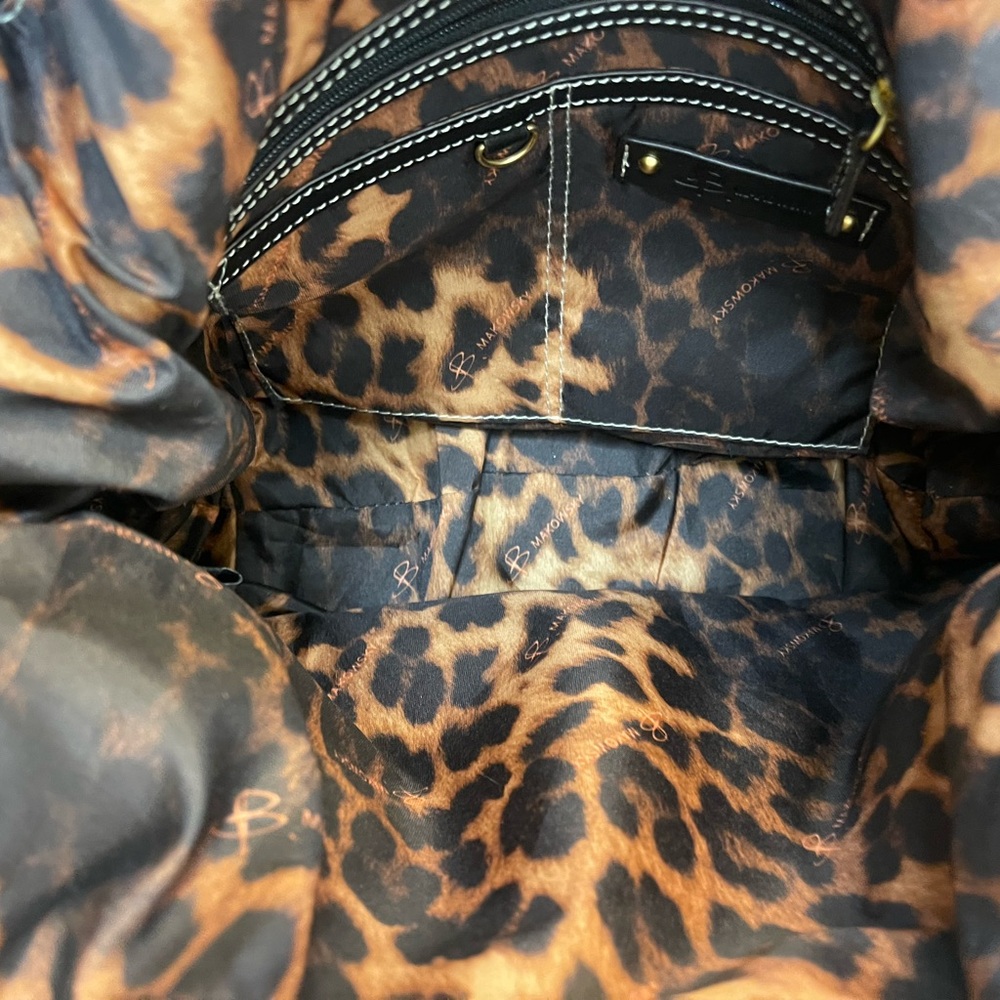 b. makowsky Vintage Leather Slouch Hobo/Copenhagen Bag with Dustbag Y2K EUC - Picture 10 of 13
